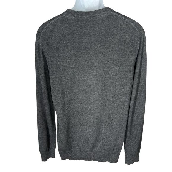 STRUCTURE Gray V-Neck Pullover Long Sleeve Sweater Men’s Size Medium - Picture 3 of 5